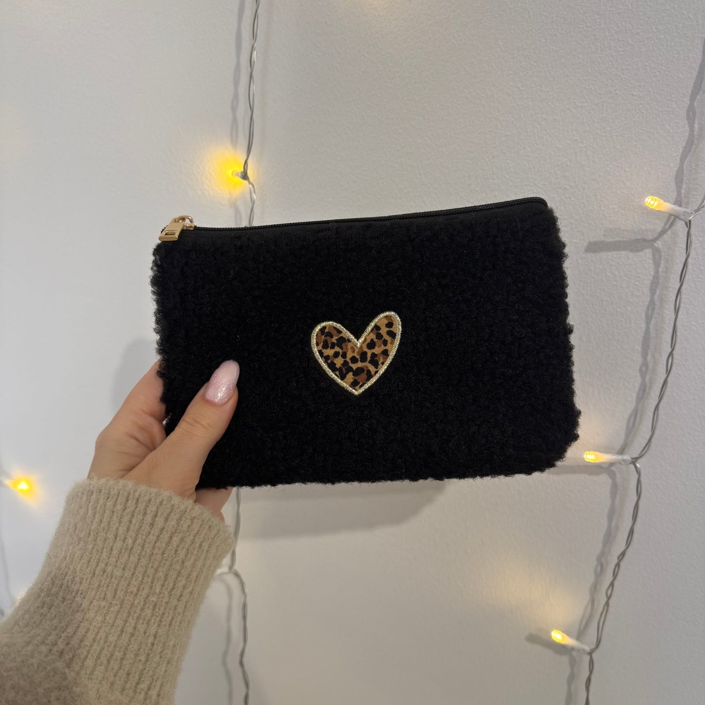 Pochette moumoute léopard