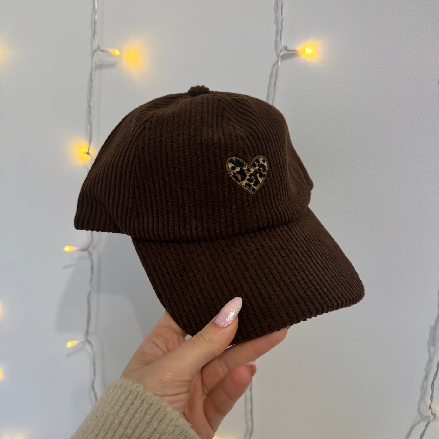 Casquette velours léopard