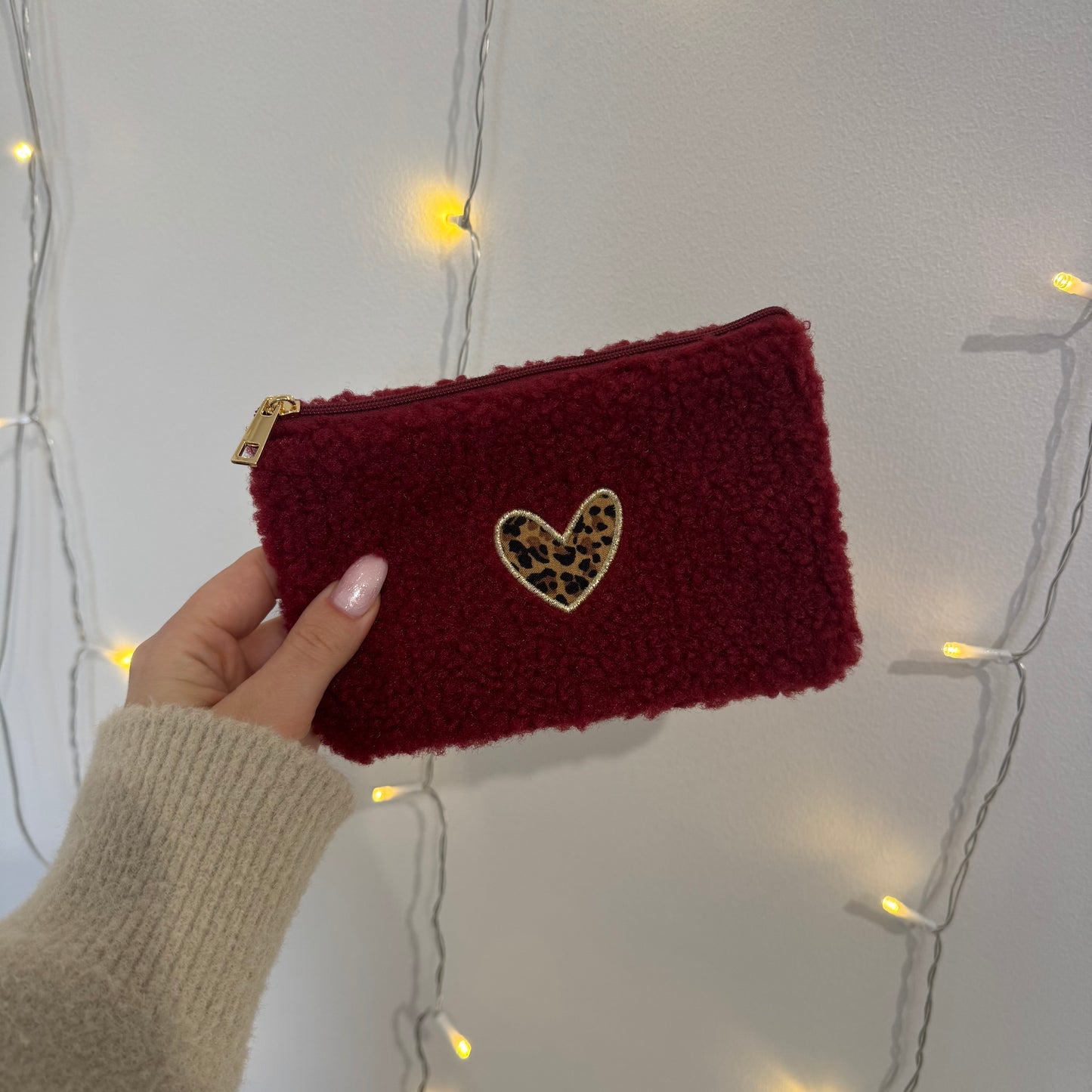 Pochette moumoute léopard