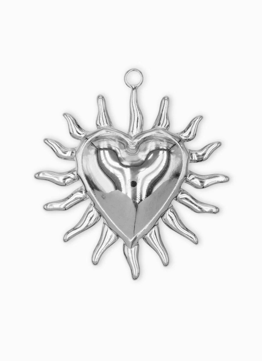 Charm Gros Coeur Rayonnant