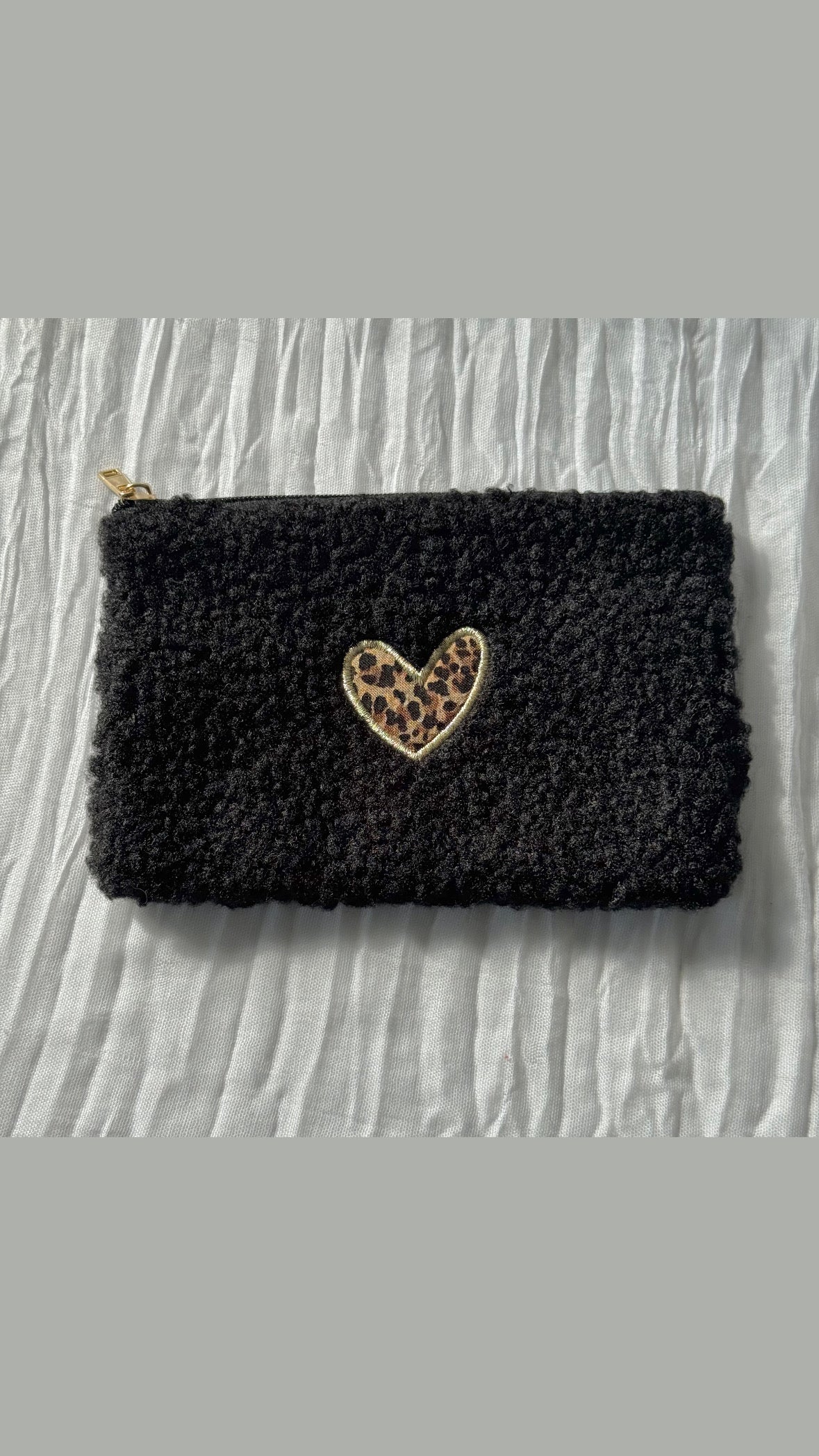 Pochette moumoute léopard