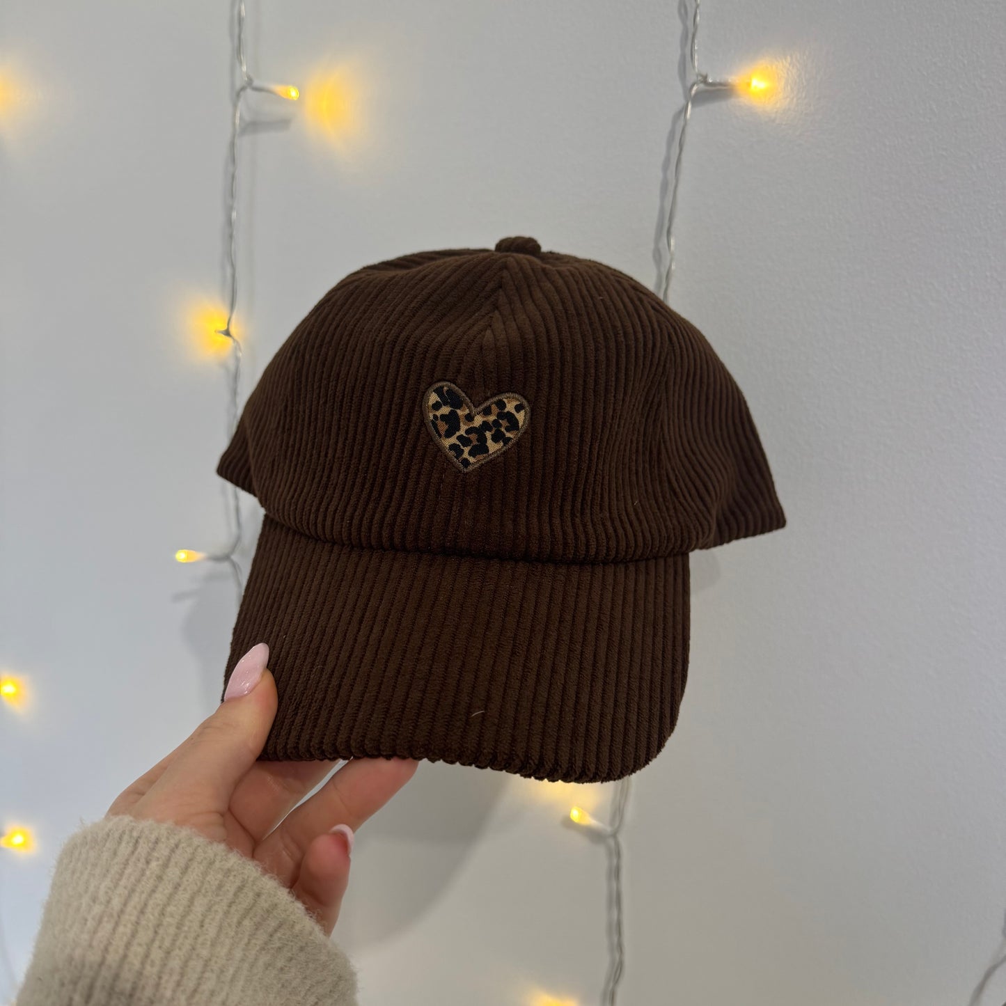 Casquette velours léopard